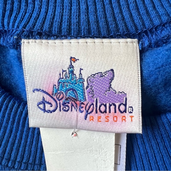 Vintage Disneyland Sweatshirt Adult XL Blue 2002 Mickey, Pluto, Donald, Goofy - Picture 6 of 11